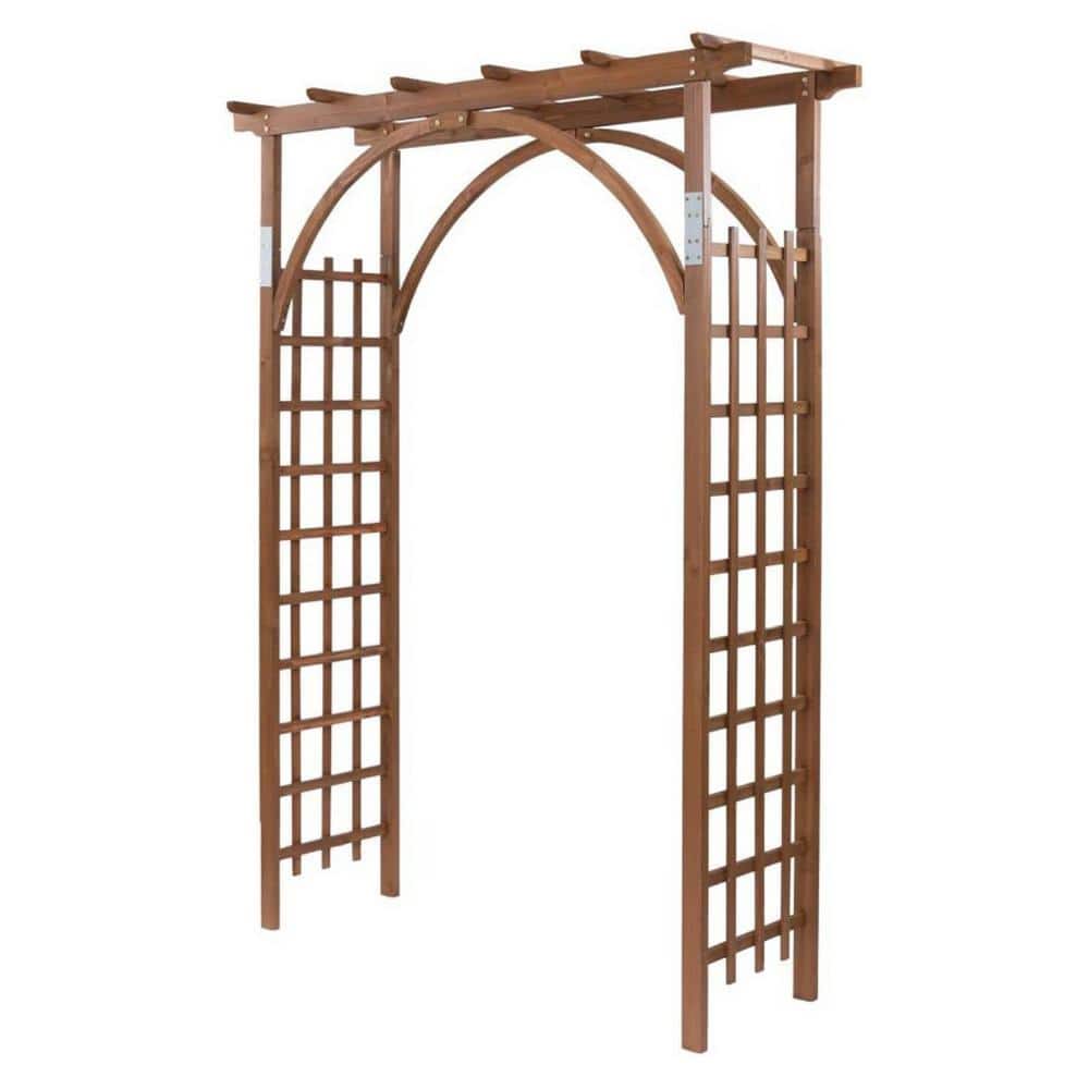 85 in. x 63 in. Wooden Arbor Wedding Arch