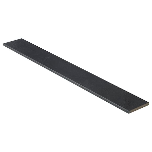 Copley Nero 3 in. x 24 in. Matte Porcelain Floor and Wall Bullnose Tile