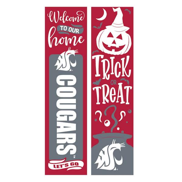 47 in. Double Sided Leaner Halloween Porch Sign, Washington State University
