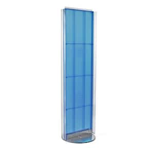 60 in. H x 16 in. W Pegboard Floor Display in Blue with C-Channel Sides on a Revolving Base