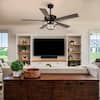 Parrot Uncle 52 in. LED Matte Black Ceiling Fan w/ Remote