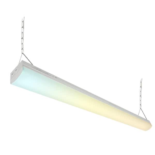 4 ft. 150-Watt Equivalent Integrated LED Strip Light Fixture Shop Light 4420/4940/5850 Lumens 3500/4000/5000K (6-Pack)