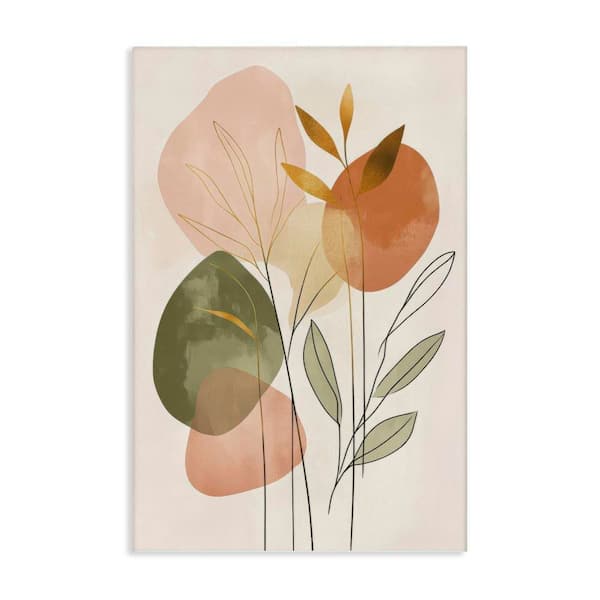 Stupell Industries Soft Organic Shape Botanicals by LSR Design Studio Unframed Nature Graphic Art Print 30 in. x 20 in.
