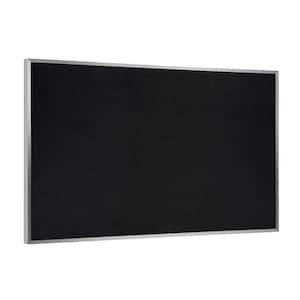 Recycled Rubber 24 in. x 36 in. Bulletin Board with Aluminum Frame, Black, (1-Pack)