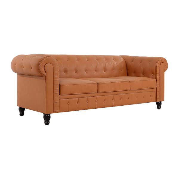 Leather seat cushions 2024 for chesterfield sofa