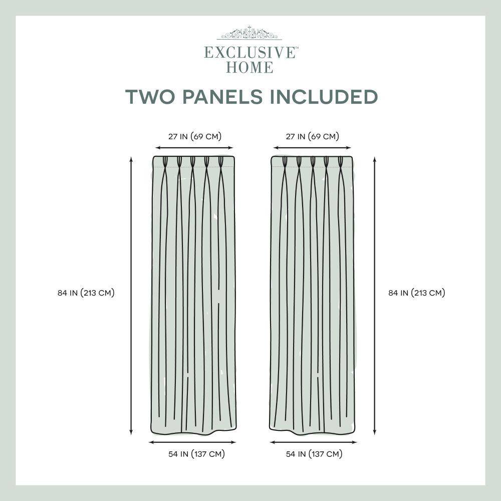 Winter White Light Filtering Linen Pleated Curtain Panels