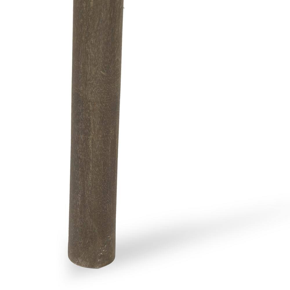 Camry Round Mango Wood Coffee Table with Dark Legs
