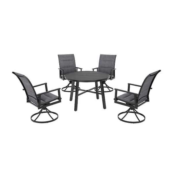 round table with integrated chairs