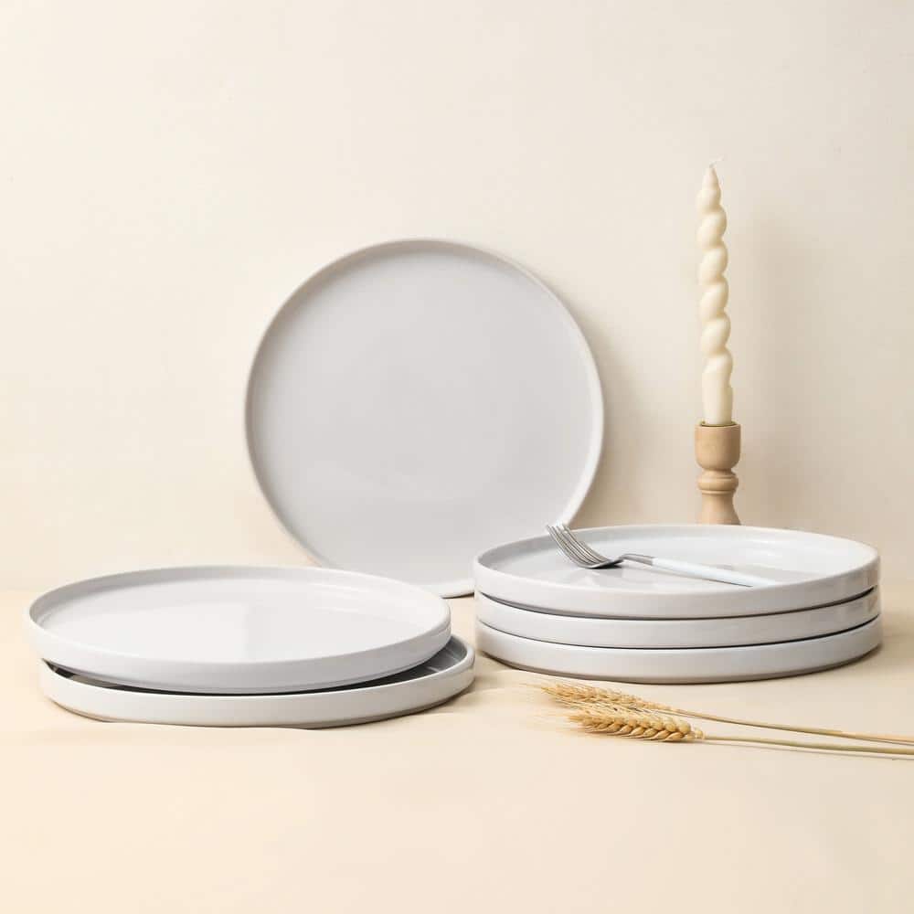 White Ceramic 16-Piece Outdoor Dinnerware Set, Service for 4