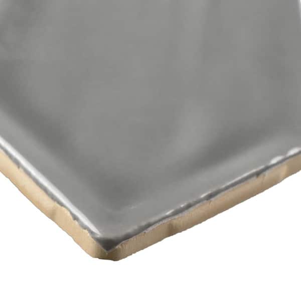 Flow Dark Gray Bright 3 in. x 12 in. Glossy Ceramic Wall Tile (11.79 sq. ft./case)