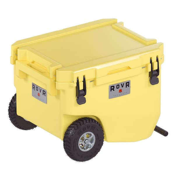 RollR 60 qt. Wheeled Hard Cooler with Tow Handle (SUNNY SIDE)