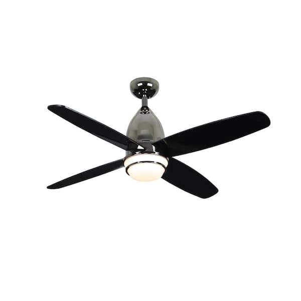 Hampton Bay Pontos 44 in. Black Indoor Ceiling Fan