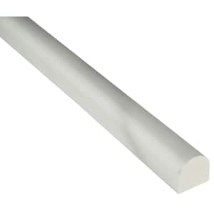 Greecian White Pencil Molding 0.75 in. x 12 in. Polished Resin Wall Tile (20 lin. ft./Case)