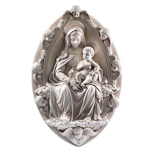 19 in. x 13 in. Madonna and Child (1430) Wall Sculpture