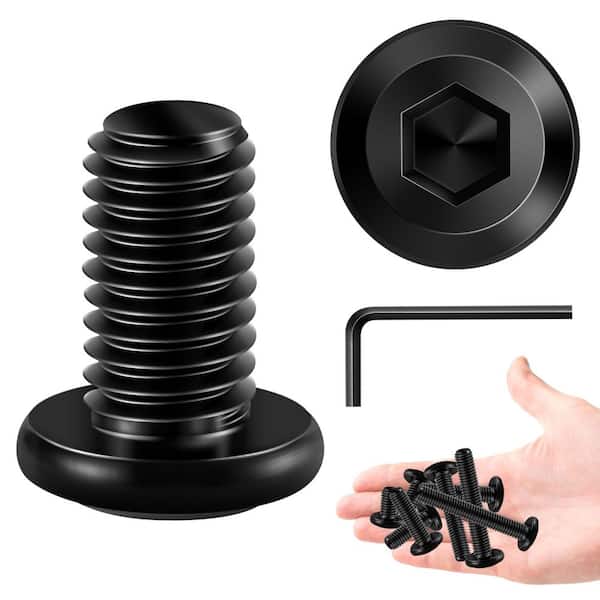 M8 x 16 mm Black Oxide Stainless Steel Hex Button Head Socket Screw (20-Pack)