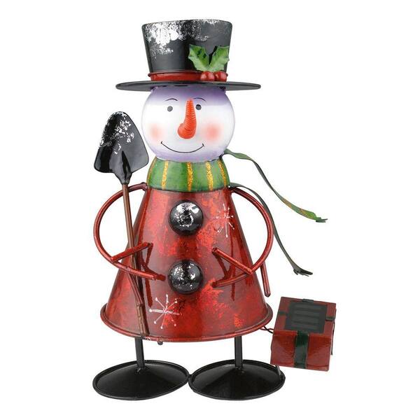 EGLO Solar LED Multi-Color Outdoor Snowman Light
