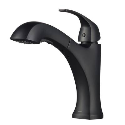Oren Single-Handle Pull-Out Sprayer Kitchen Faucet in Matte Black
