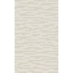 Whites Abstract Geometric Motif Printed Non-Woven Non-Pasted Textured Wallpaper 57 sq. ft.