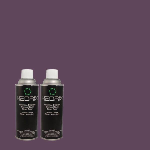 Hedrix 11 oz. Match of S-H-650 Berry Charm Semi-Gloss Custom Spray Paint (2-Pack)