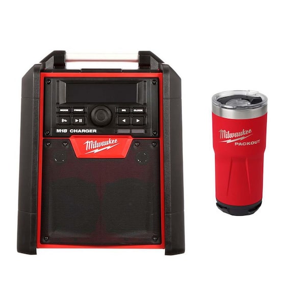 M18 Lithium-Ion Cordless Jobsite Radio/Charger with PACKOUT Tumbler
