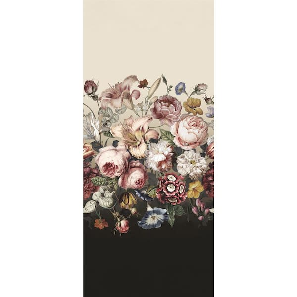 Taupe Rachel Rose Paper Non-Pasted Matte Wall Mural