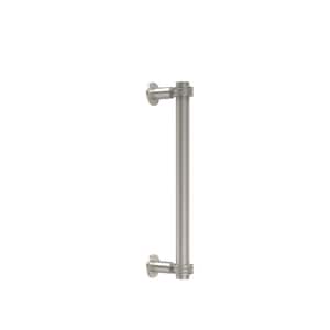 Contemporary 12 in. Back to Back Shower Door Pull with Dotted Accent in Polished Nickel