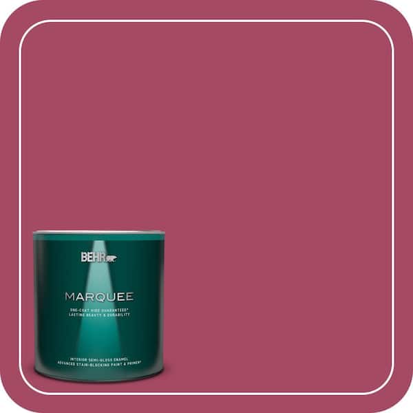 BEHR MARQUEE 1 qt. #120D-5 Glazed Raspberry Semi-Gloss Enamel Interior Paint & Primer