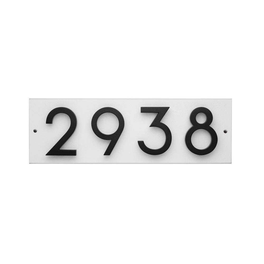 Floating Stand-Off 4-Number Horizontal Sign White with Black Modern Font Numbers price history on PriceWatchPro