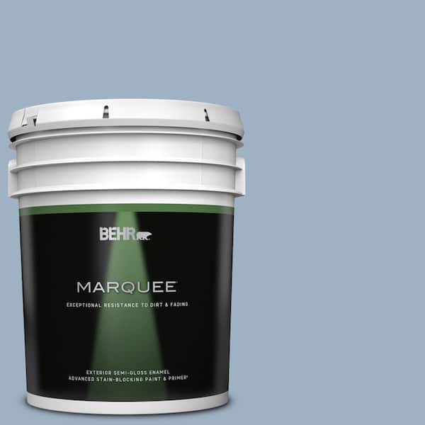 BEHR MARQUEE 5 gal. #S520-3 Perfect Landing Semi-Gloss Enamel Exterior Paint & Primer