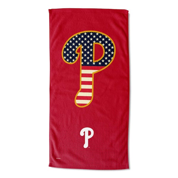 MLB Multi-Color Phillies Celebrate Series Printed Cotton/Polyester Blend Beach Towel
