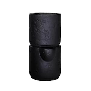 3 in. Dia x 6 in. H Self Watering Decorative Pot in Black