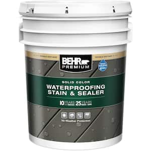 5 gal. Deep Base Solid Color Waterproofing Exterior Wood Stain and Sealer