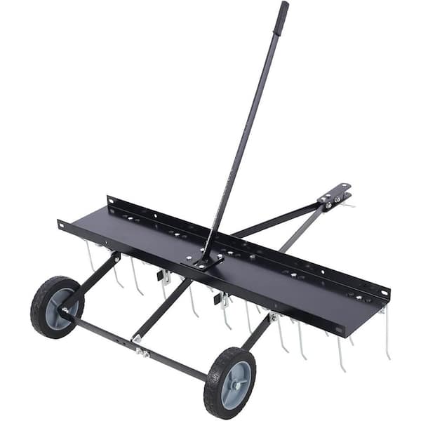 spca 40-Inch Lawn Sweeper Tow Behind Dethatcher, Landscape Rake for Outdoor Yard Tools Lawn Care