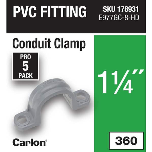 1-1/4 in. Electrical PVC Conduit Clamp (5-Pack) (E977GC-8-HD)