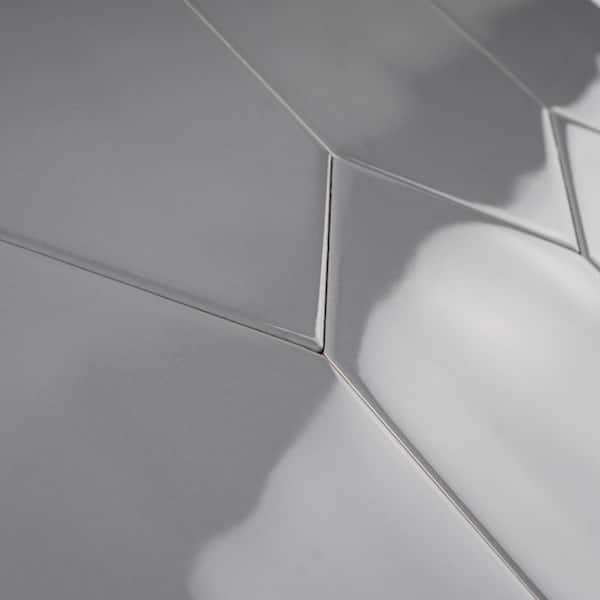 MOLOVO Taylor Gray 3.94 in. X 11.81 in. Polished Ceramic Picket