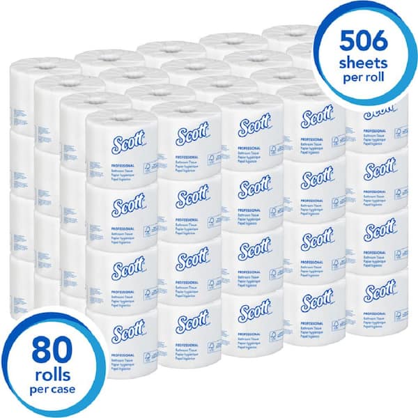 Scott Standard Roll Eco-Friendly Toilet Tissue (506-Sheets per Roll 80-Rolls  per Carton) KCC13217 - The Home Depot