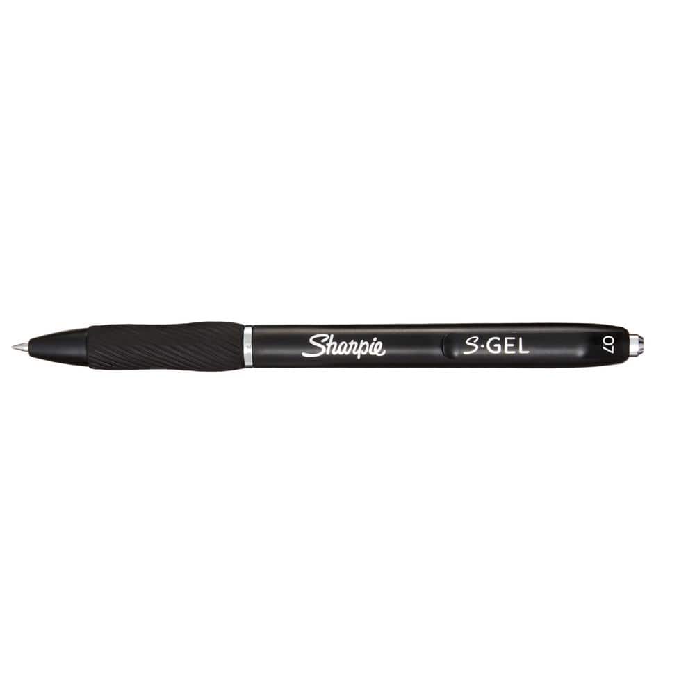 S-Gel Gel Pens 0.5mm Fine Point 1 Black Ink Gel Pen 12 Count