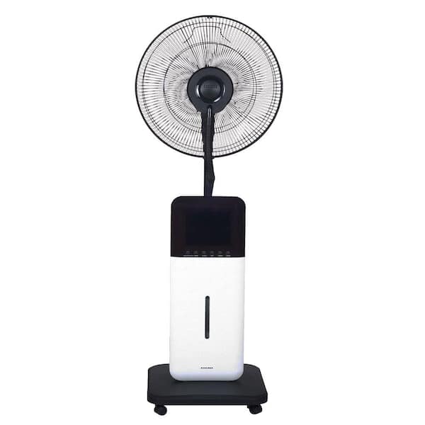 18 in. Oscillating Ultrasonic Dry Misting Fan with Bluetooth Technology and Built-In Speakers