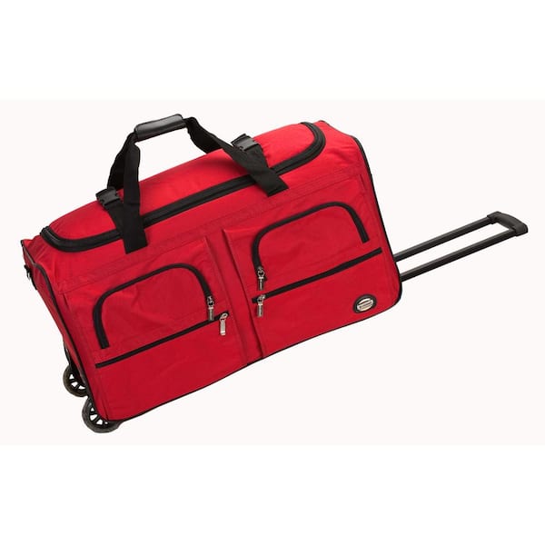 Rockland Voyage 30 in. Rolling Duffle Bag, Red