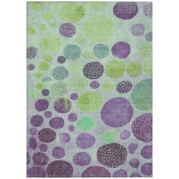 Chantille Machine Washable Indoor/Outdoor Abstract ACN1899 Purple 10 ft. x 14 ft. Accent Rug