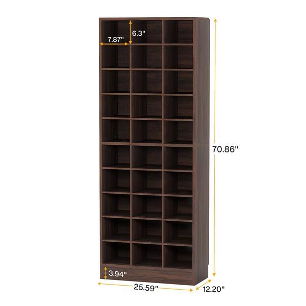 BYBLIGHT 55 in. H x 25 in. W Black 24-Pairs Shoe Storage Cabinet, 8-Tier  Shoe Rack BB-XK00061GX - The Home Depot