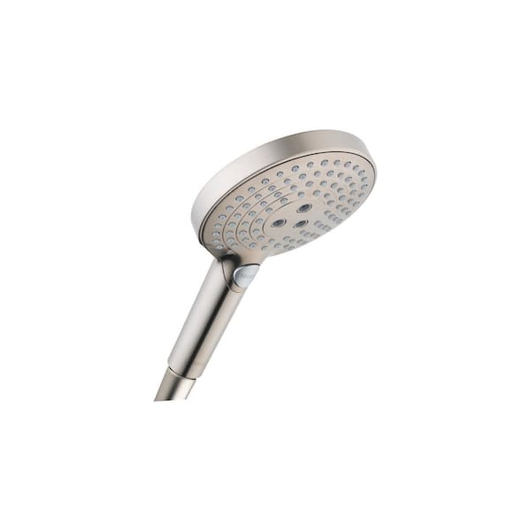 Hansgrohe Raindance Select S 3-Spray Patterns with 1.75 GPM 5 in. Wall Mount Handheld Showerhead in Brushed Nickel