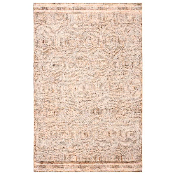 SAFAVIEH Abstract Ivory/Rust 6 ft. x 9 ft. Geometric Area Rug