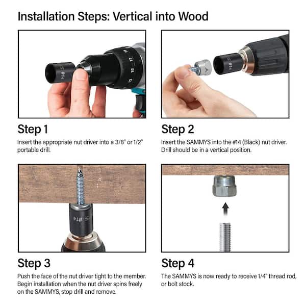 PLUMBFLEX 1/4 in. x 2 in. Vertical Rod Anchor Super Screw 3/8 in