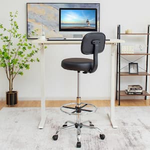 Swivel Drafting Chair Tall Office Chair with Adjustable Backrest Foot Ring