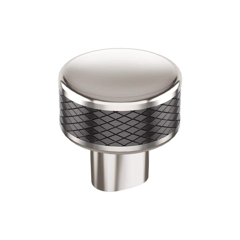 Esquire 1-1/4 in. (32 mm) Diameter Polished Nickel/Gunmetal Round Cabinet Knob price history on PriceWatchPro