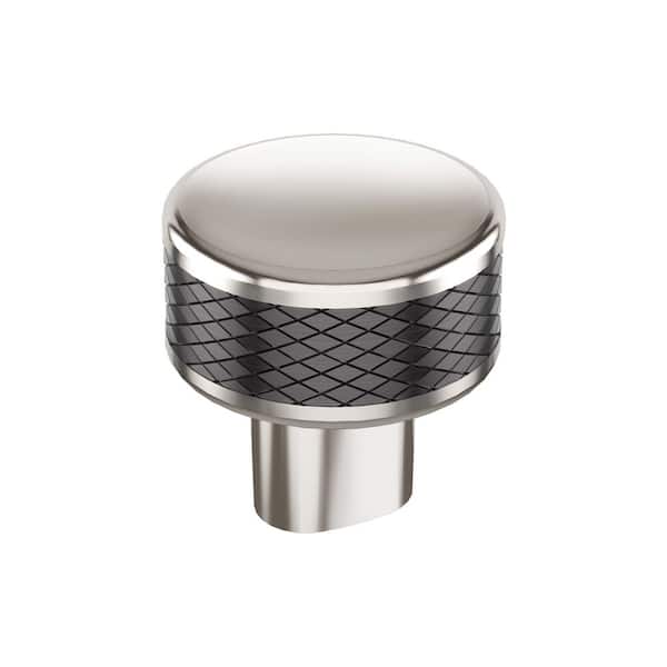 Esquire 1-1/4 in. (32 mm) Diameter Polished Nickel/Gunmetal Round Cabinet Knob