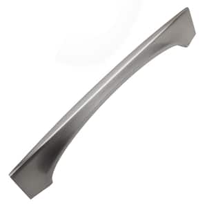 6-1/4 in. Center-to-Center Modern Slim Curved Satin Nickel Cabinet Bar Handle Pull (10-Pack)