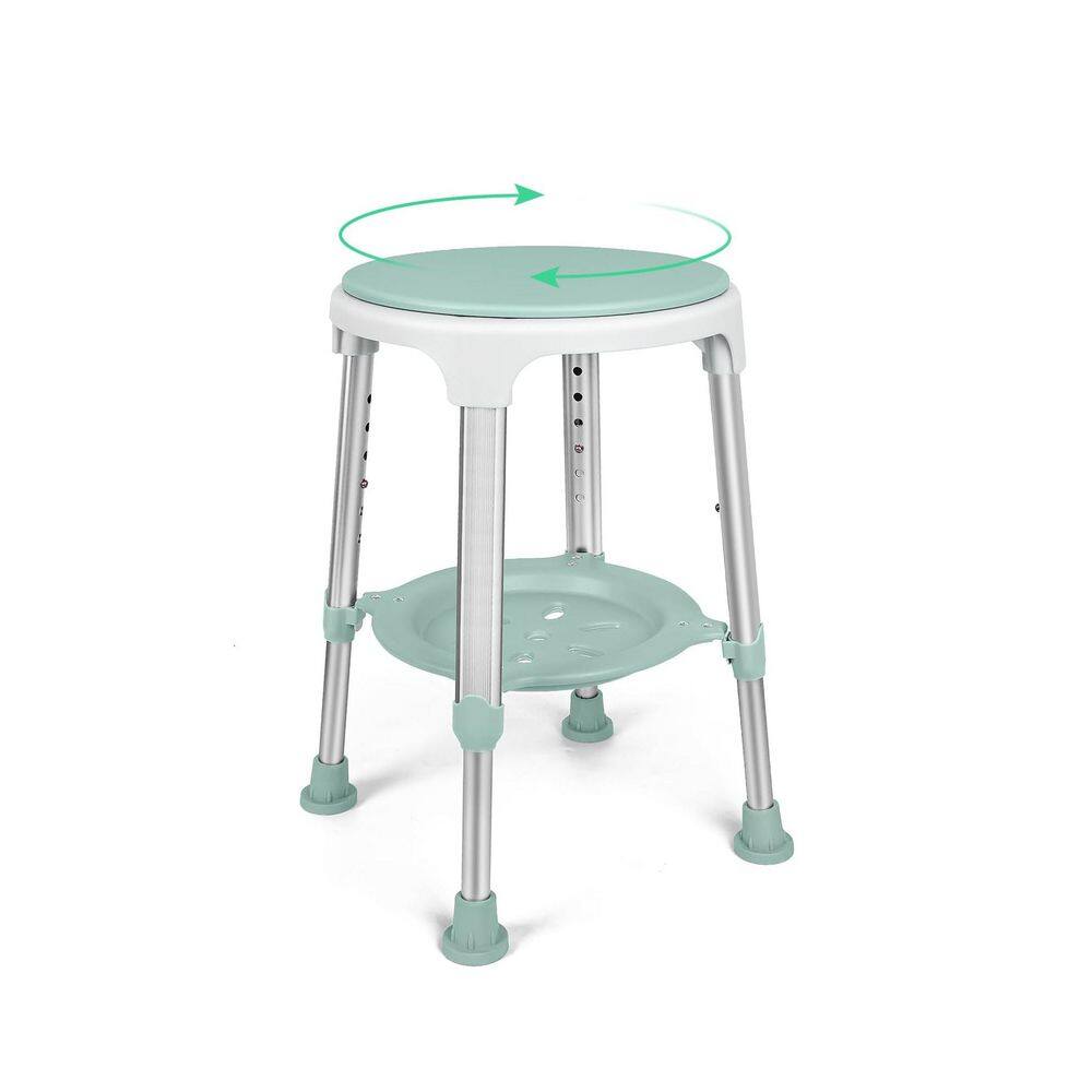 Swivel Shower Chair 350LB, Adjustable Bath Stool with Storage Tray, Tool-Free Assembly, FSA/HSA Eligible Green Aluminum price history on PriceWatchPro