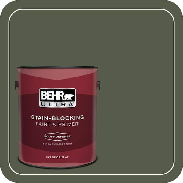 BEHR ULTRA 1 gal. #430F-7 Windsor Moss Extra Durable Flat Interior Paint & Primer
